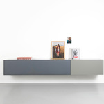 Zwevend design tv-meubel, RAAT, Musa 210 SP vezel, Donkergrijs / Antra